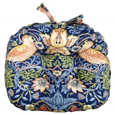 William Morris Indigo Strawberry Thief Piped Seat Pads - Prices start for 2